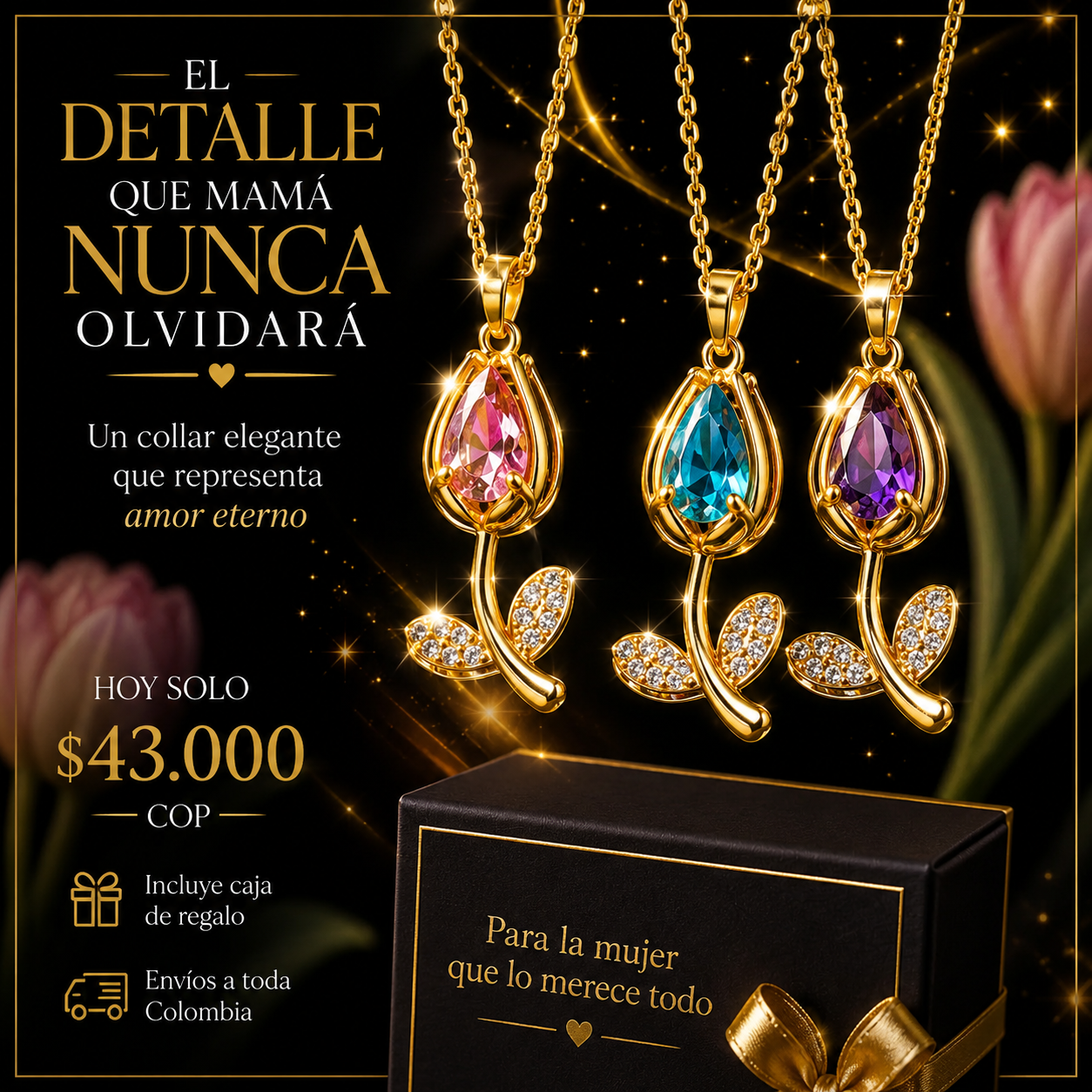 Collar Flor Tulipan