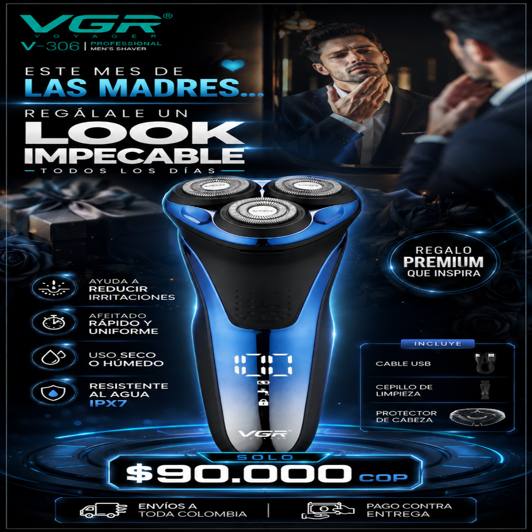 Afeitadora Eléctrica VGR V-306 IPX7
