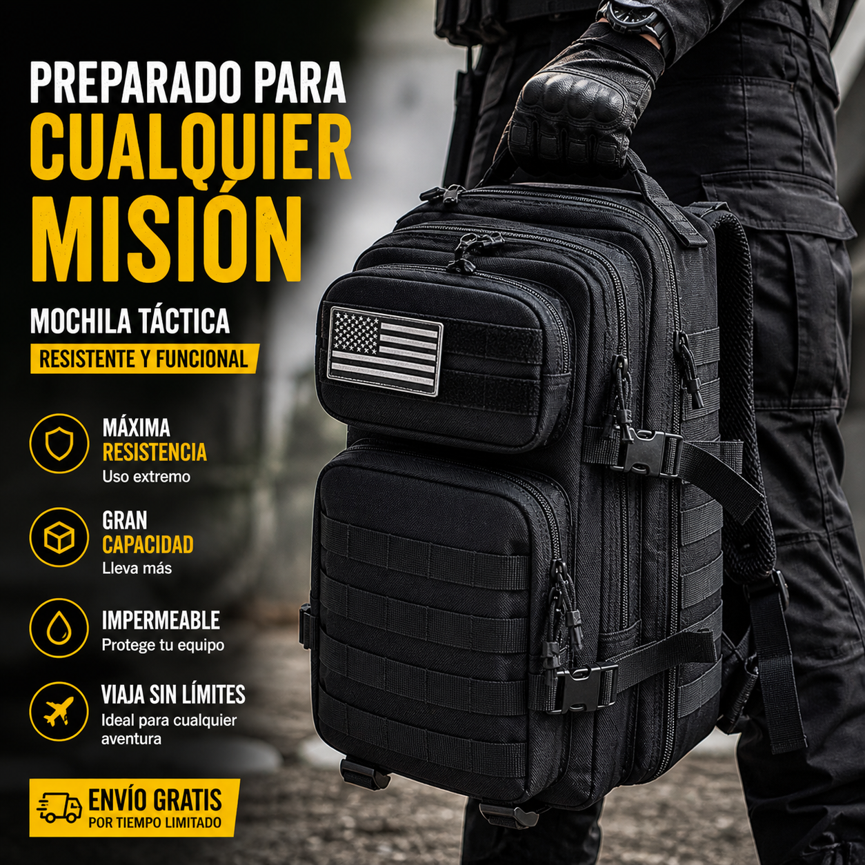 Mochila maleta militar